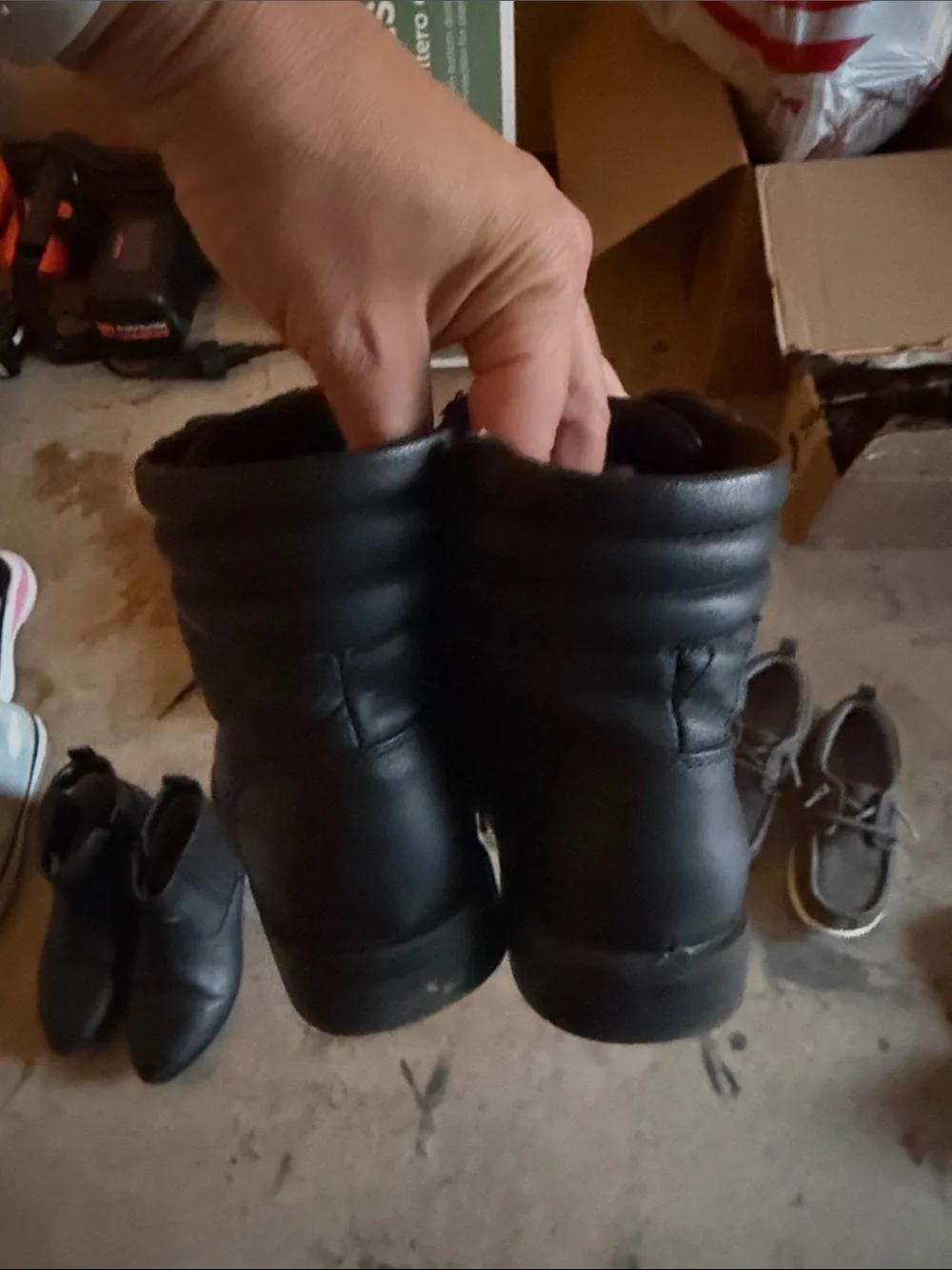 The Children's Place Black Lace-Up Kids Combat Boots